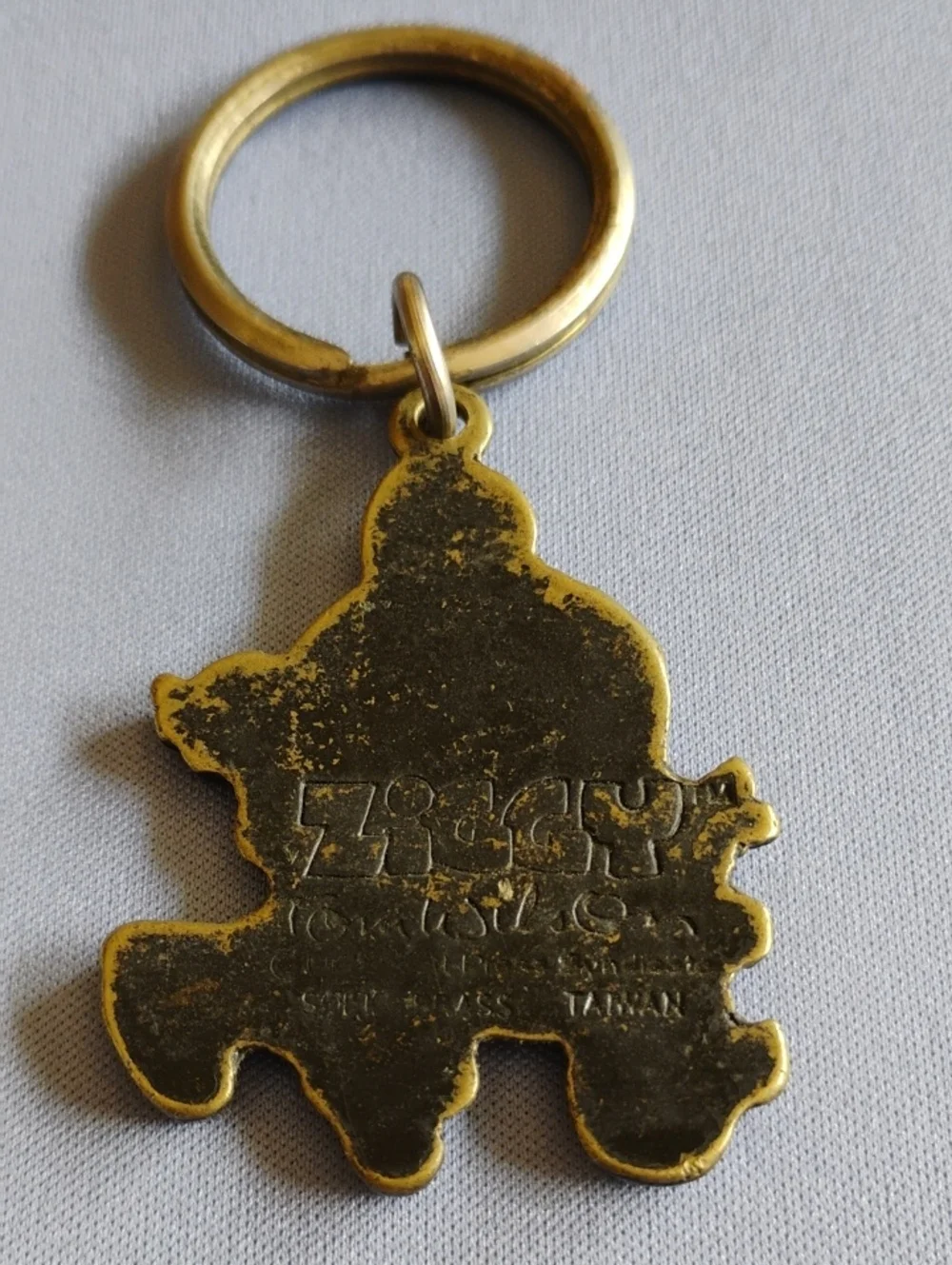 Ziggy by Tom Wilson Brass Metal Keyring